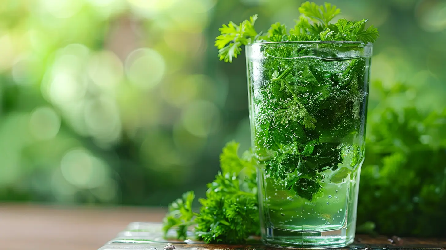 Detoxify and Alkalize with Parsley Water