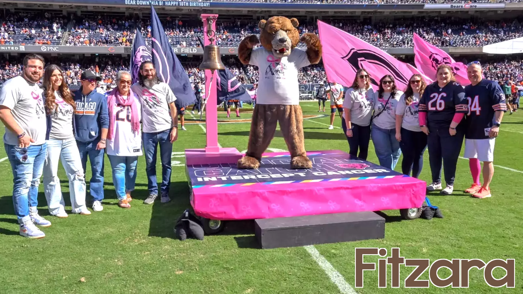Breast Cancer Patients Celebrated at Soldier Field During Bears-Jets Matchup